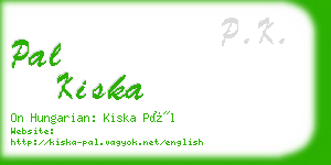 pal kiska business card